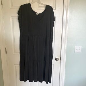 Sky Black Midi Dress